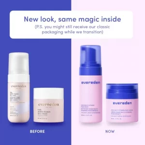 Evereden Happy Kids Skin & Lips Routine - Multi-Vitamin Face Wash & Face Cream Peach & Tinted Lip Oil Sakura Pink Set - Clean & Vegan Skin Care for K