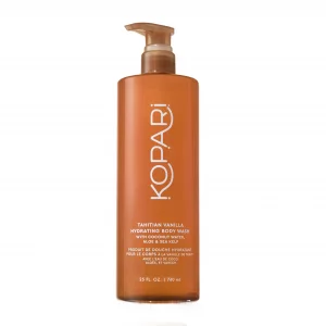 Kopari Jumbo Tahitian Vanilla Hydrating Body Wash | 25 oz Gel-Based Body Cleanser with Coconut Water, Aloe & Sea Kelp | Rich Lather, Signature Coconu