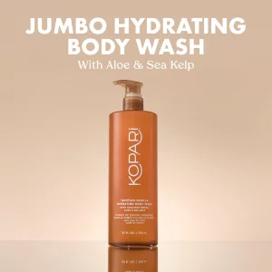 Kopari Jumbo Tahitian Vanilla Hydrating Body Wash | 25 oz Gel-Based Body Cleanser with Coconut Water, Aloe & Sea Kelp | Rich Lather, Signature Coconu