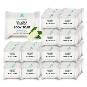 Bar Soap Bulk Individually Wrapped - 60 Pack 0.5 oz Mini Hotel Soap Bars Bulk - Travel Size Essential Toiletries for Hosts and Guests, Hotel, Hospita