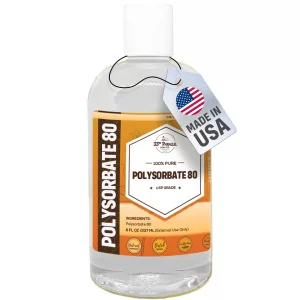Polysorbate 80 (8oz) | USP Grade - Tween 80 Natural Emulsifier & Solubilizer for Essential Oils, Fragrances, Lotions, Shampoos & Bath Product | Impro