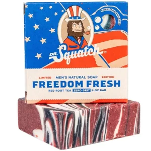 Dr. Squatch All Natural Bar Soap for Men with Zero Grit, Freedom Fresh