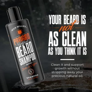 Wild Willies Beard Shampoo with Biotin & Caffeine - Nourishes & Strengthens - Moisturizing Anti-Dandruff Face Wash for Men of All Beard Types