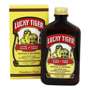Lucky Tiger After Shave and Face Tonic (8 Fl Oz) - Alcohol-Free AfterShave Lotion for Men - Soothing Face Toner with Aloe Vera, Calendula & Chamomile