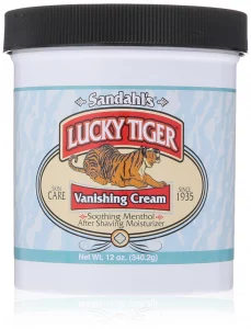 Lucky Tiger Sandahls Vanishing Cream (12 oz) - Classic Cooling Aftershave for Men & Face Moisturizer - Menthol & Peppermint Oil Fast-Absorbing After