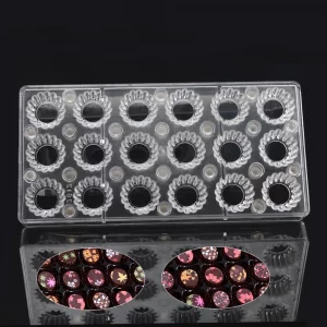 Chocolate Transfer Sheet Mold Polycarbonate Chocolate Mold DIY Handmade Chocolate Magnetic Chocolate Mold Candy Mould Flower (19350)