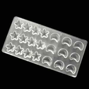 Polycarbonate Chocolate Mold DIY Handmade Chocolate Candy Mould Pastry Tools Bakeware Moon Star (19373)