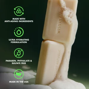 Western Republic Hyper Foaming Soap Bar | Birchwood, Eucalyptus & Alpine Sage and Tropic Rum & Nautical Sea Salt | Hydrating & Anti-Aging Ingredients