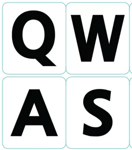 English US Large Letters White Keyboard Stickers