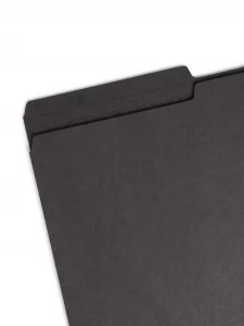 Smead Reversible File Folder, 1/2-Cut Printed Tab, Letter Size, Black, 100 per Box (10364)