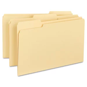 Smead 100% Recycled File Folder, 1/3-Cut Tab, Legal Size, Manila, 100 per Box (15339)