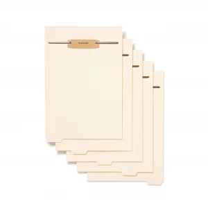 Smead Stackable Folder Divider with Fastener, Bottom 1/5-Cut Tab, Letter Size, Manila, 25 per Box (35599)