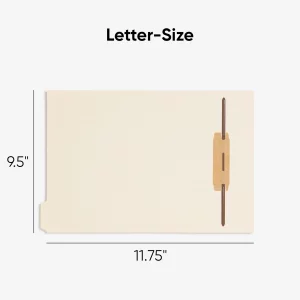 Smead Stackable Folder Divider with Fastener, Bottom 1/5-Cut Tab, Letter Size, Manila, 25 per Box (35599)