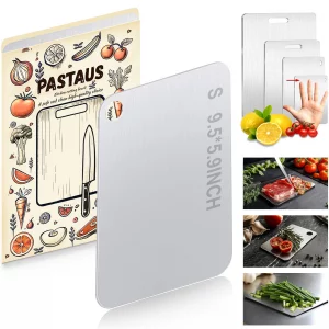 Stainless Steel Cutting board, Double sided Steel Cutting boards for Kitchen Meat vegetables & fruits Chopping board Easy to Clean (Mini Size)?9.5  
