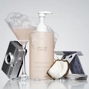 Le Monde Gourmand Lait de Coco Perfumed Milky Body Wash - 14 fl oz (414 ml) - Vanilla, Praline, Warm Notes