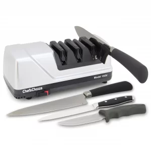 ChefsChoice 15XV EdgeSelect Professional Electric Knife Sharpener with 100-Percent Diamond Abrasives and Precision Angle Guides for Straight Edge an