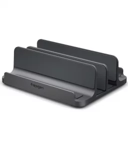 Spigen Vertical Laptop Stand Holder for Desk with Adjustable Dock, 4 Slots Total Fits All MacBook 11