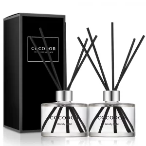 COCODOR Signature Reed Diffuser/Woody Hotel / 6.7oz(200ml) / 2 Pack/Reed Diffuser, Reed Diffuser Set, Oil Diffuser & Reed Diffuser Sticks, Home Decor