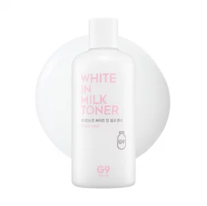 G9SKIN White in Milk Toner - Hydrating & Brightening Facial Toner with Milk Protein and Niacinamide for Soft and Radiant Skin, 300ml / 10.14 Fl.Oz