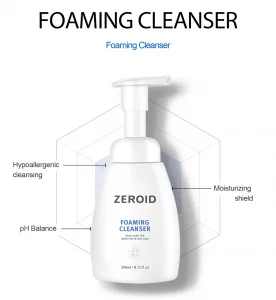 ZEROID | Foaming Cleanser | Facial Cleanser for Sensitive & Dey Skin | Mild Face Wash Care | Gentle Face Wash | Moisturizing Face Soap | Dermatologis