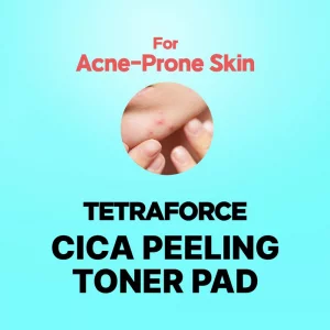 Elishacoy | TETRAFORCE Cica Peeling Toner Pads, Gentle Exfoliating & Calming Toner with Cica, Daily Skin Smoothing & Hydration, Vegan & Dermatologist