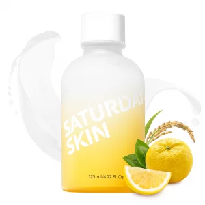 Saturday Skin Yuzu Vitamin C Bright Toner for Dryness Dullness Face Brightening Hydrate Tone Glow Niacinamide Smooth Skin Facial Water Korean Skincar