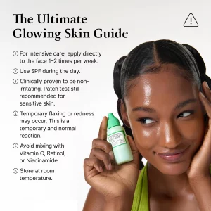 FULLY Green Tomato Acid 20 Exfoliating Wash Off Serum, 21% AHA+BHA+PHA for Dead Skin, Magic Green Potion, Body Exfoliator, for Strawberry Skin, Smoot