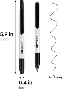 carrotez Retractable Fine Point Permanent Markers, Fine Tip Markers, 12 Count, Black