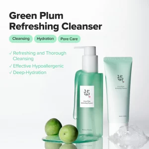 Beauty of Joseon Green Plum Refreshing Cleanser Gel Type Deep Pore Cleansing, Acne Face Wash, Blackhead Remover for All Skin Types, Korean Skincare 1