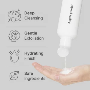 bonkorea Angels Powder Enzyme Powder Cleanser for Face - Gentle Exfoliating Facial Wash for Sensitive Skin, Korean Skincare, pH 5.5, 1.76 oz