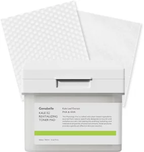 Genabelle Kale 82 Toner Pad - 60 Jumbo Sheets, AHA PHA Dead Skin Care Daily Hydrating Toner Pad exfoliating