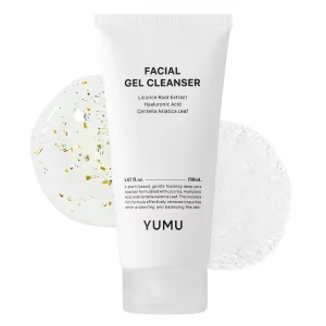 YUMU Licorice Deep Pore Facial Cleanser, for Double Cleansing, Centella Asiatica + Ceramide NP + Glycerin, Hydrating Gel Cleanser, Blackhead Remover,
