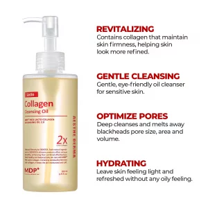 M.D.P MDP+ RED LACTO COLLAGEN CLEANSING OIL 2.0, Pore Control, Deep Cleansing, Daily Makeup Remover, Blackhead Melting, Pore Cleanser, Korean Skin Ca