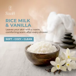 SaaH Cotton Cloud Rice Milk & Vanilla Soap - Brightening & Moisturizing Cold Process Soap for Sensitive Skin - Natural Thai Spa with Aloe Vera & Jasm