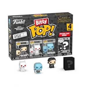 Funko Pop Bitty: Game of Thrones - Jon Snow, Ghost, White Walker, & Mystery Chase Figure - (Styles May Vary) and A Surprise Mystery Mini Figure - 0.9