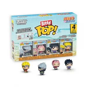 Funko Pop! Bitty: Naruto Shippuden - Kakashi, Sakura, Sasuke, and Chase Mini Figure - 0.9 Inch (2.2 Cm) - Anime Collectable - Gift Idea - Stackable D