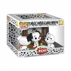 Funko Pop! Moments: Disney - 101 Dalmatians - Rolly, Patch & Lucky with TV - Collectable Vinyl Figure - Gift Idea - Official Merchandise - Toys for K