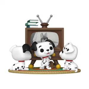 Funko Pop! Moments: Disney - 101 Dalmatians - Rolly, Patch & Lucky with TV - Collectable Vinyl Figure - Gift Idea - Official Merchandise - Toys for K