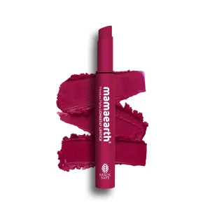 MAMAEARTH Moisture Matte Lipstick (Berrylicious Magenta) | Infused with Vitamin E | 12-Hour Long Stay & 8-Hour Moisture Lock | Cruelty-Free & Smudge-