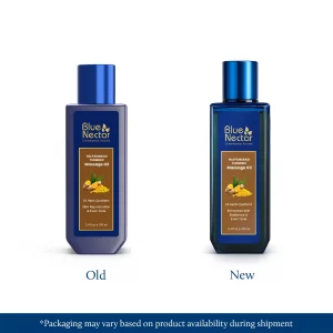 Blue Nectar Nalpamaradi Tailam Skin Radiance Oil with Turmeric | Plant Based Body Oil and Face Oil Infused with Turmeric, Amla and Manjistha (16 Herb