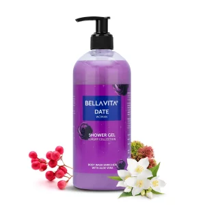 Bella Vita Luxury Date Woman Body Wash Shower Gel for Women | 500ml | Deep Cleansing, Hydrating & Moisturising with Aloe Vera Extract | Softer, Smoot