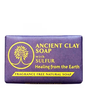 Ancient Clay Soap with Sulfur Fragrance Free Zion Health 6 oz Bar Soap