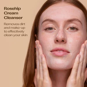 Trilogy Rosehip Cream Cleanser, Hydrating Facial Cleanser with Prickly Pear Complex, 6.76 fl oz