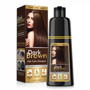 BOJICA Hair Dye Shampoo 3 in 1 for Gray Hair, Dark Brown Hair Color shampoo for Women, Natural Shampoo Hair Dye-100% Grey Hair Coverage/Herbal Ingred