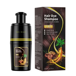 BOJICA Dark Brown Hair Dye Shampoo for 100% Gray Hair Coverage - 3 in 1 Color Shampoo/Instant/Herbal Ingredients for Women and Men 350ml (12.3 Fl oz)