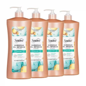Suave Professionals Shine Conditioner, Moroccan Infusion, 28 Fl Oz (Pack of 4)