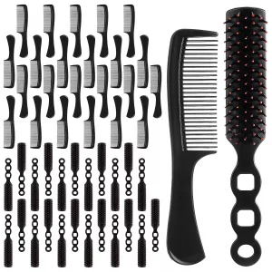 48 Pcs Bulk Hair Brushes Combs Set for Homeless Women Individually Wrapped Hair Brush and Comb Set for Kids Homeless Hotel Nursing Charity Hygiene Su