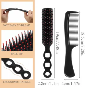 48 Pcs Bulk Hair Brushes Combs Set for Homeless Women Individually Wrapped Hair Brush and Comb Set for Kids Homeless Hotel Nursing Charity Hygiene Su