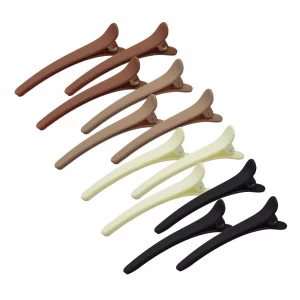 Matte Duckbill Styling Hair Clips - 3.07 Inch No-Crease Sectioning Barrettes for Women & Girls, Hair Accessories in 4 Colors(12-Pack)