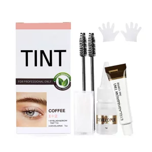 Lash Color Kit, Eyebrow & Eyelash Color Kit with Natural Ingredients, Lasting for 4 Weeks, Safe & Easy to Use 7ml-Coffee Brown